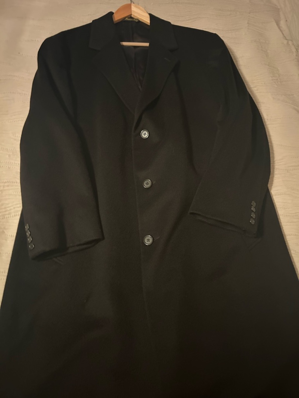 Loro Piana Men's Black Wool Pea Coat